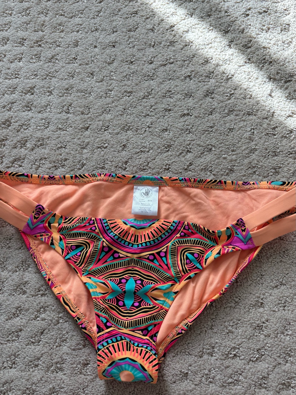 Body Glove Peach And Multicolor Swimwear Bottoms